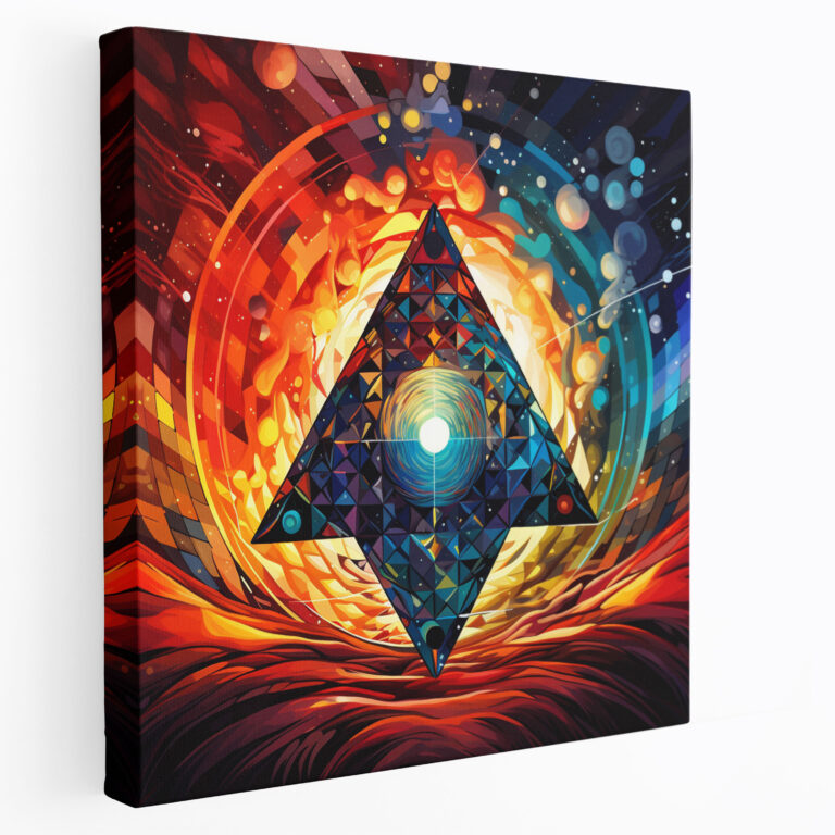 Pink Floyd Prism Canvas Print - Pink Floyd, Wall Decoration, Geometric Shapes, Canvas Wall Art