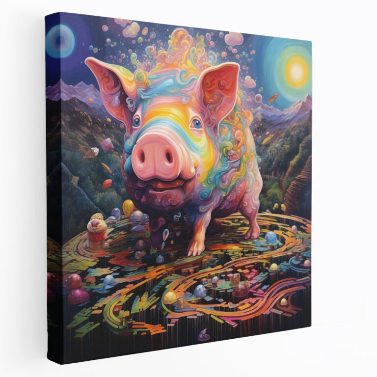 Pink Floyd Psychedelic Oil Painting Wall Art - Pink Floyd, Musical Landscape, Home Decoration, Psychedelic Oil Painting