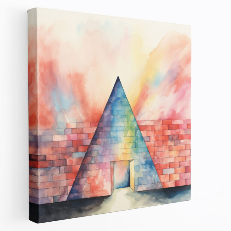 Pink Floyd Canvas Print - Watercolor Prism Wall - Pink Floyd, Wall Art, Canvas, Canvas Wall Art