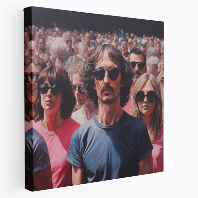 Pink Floyd Wall Art - Realistic Music Festival Crowd - Pink Floyd, Wall Art, Crowd, Wall Decor