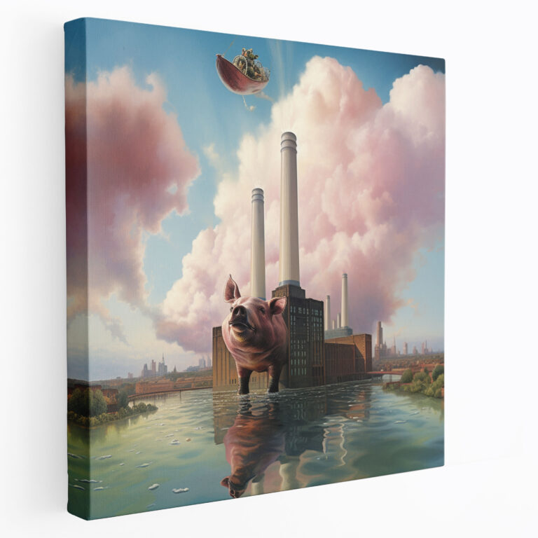 Pink Floyd Surreal Oil Painting Wall Art - Pink Floyd, Wall Decoration, Canvas, Canvas Print