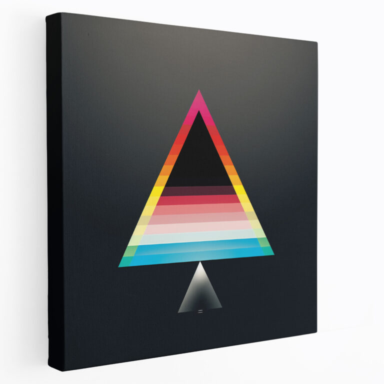 Pink Floyd Wall Art - Minimalist Prism - Pink Floyd, Home Decoration, Sophistication, Canvas Wall Art