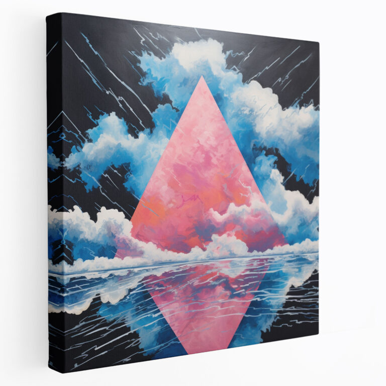 Pink Floyd Wall Art - Stormy Sky Logo Canvas Print - Pink Floyd, Canvas Print, Pink Floyd, Music And Art