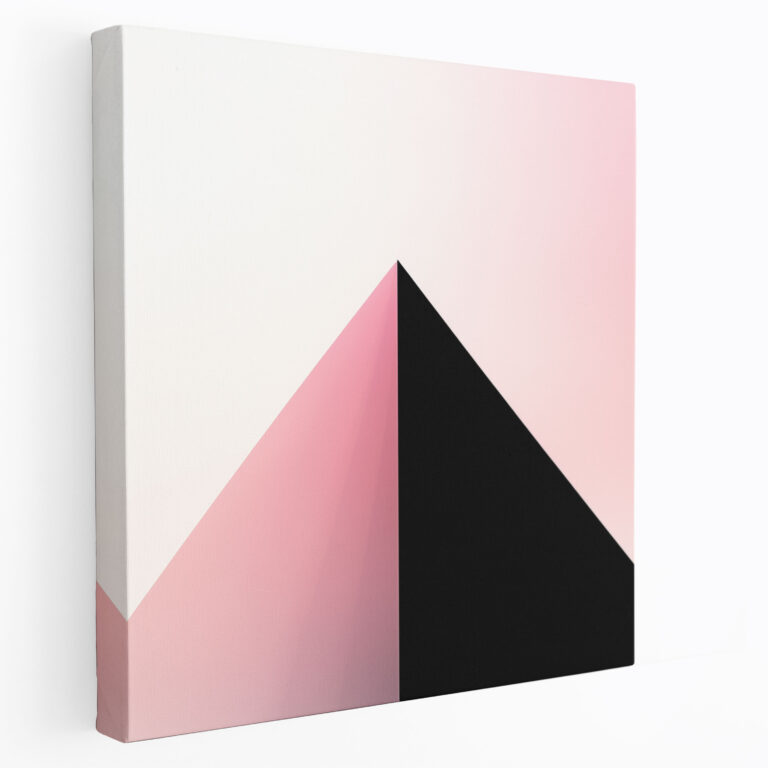 Pink Floyd Canvas Print - Minimalist Black And White Prism Logo - Pink Floyd, Canvas Wall Art, Black And White Photography, Home Decoration