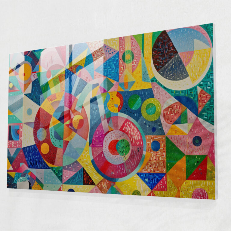 Pointillism Wall Decoration - Abstract Geometric Shapes - Pointillism, Home Decoration, Abstract, Wall Decoration
