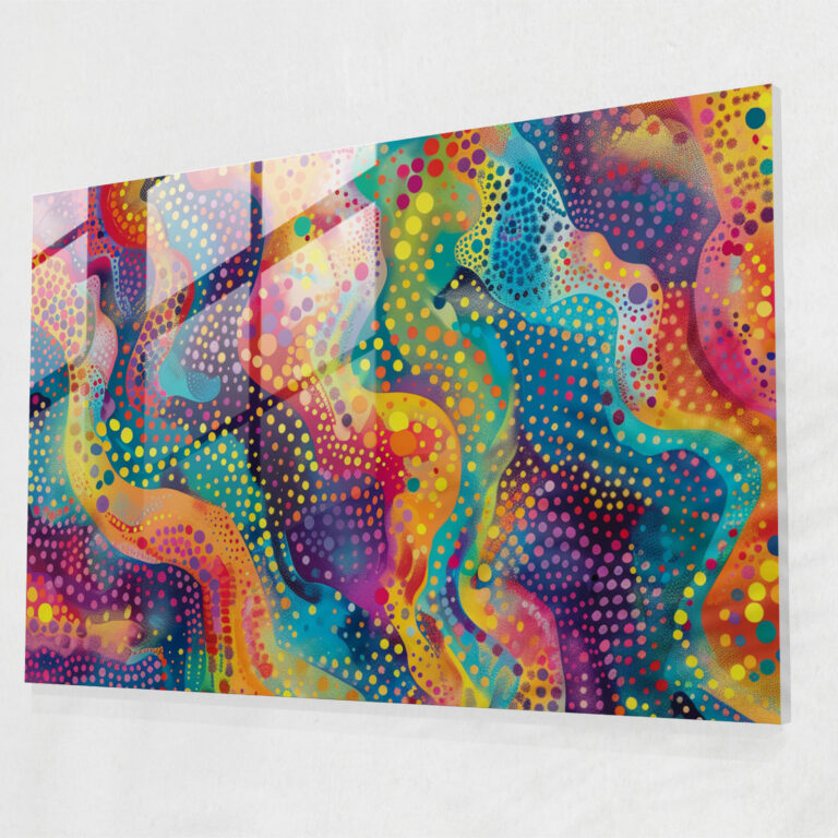Colorful Abstract Pointillism Wall Decoration - Pointillism, Glass Art, Modern Art, Pointillism