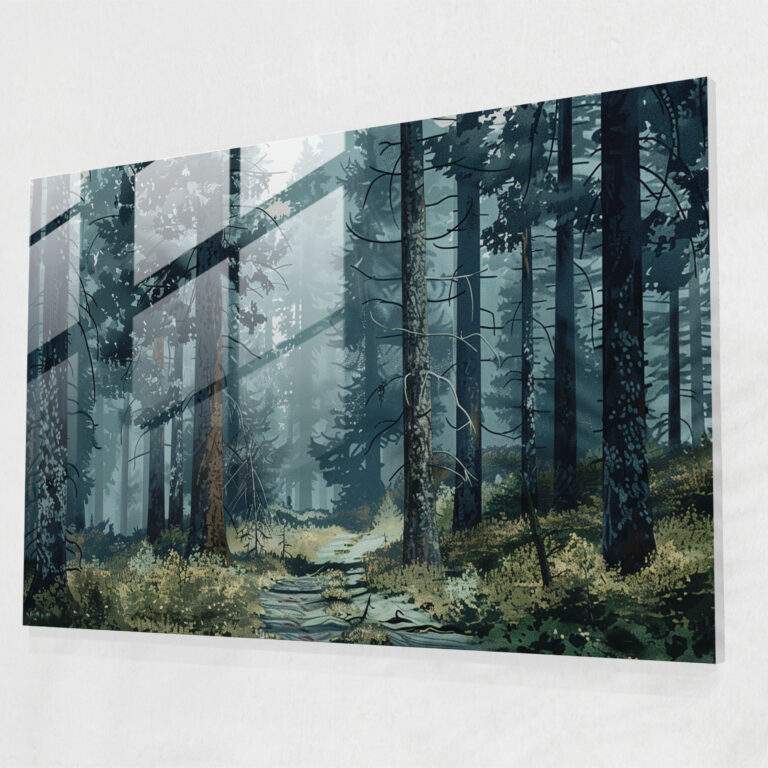 Moody Forest Pointillism Home Decoration - Pointillism, Pointillism, Home Decoration, Modern Art