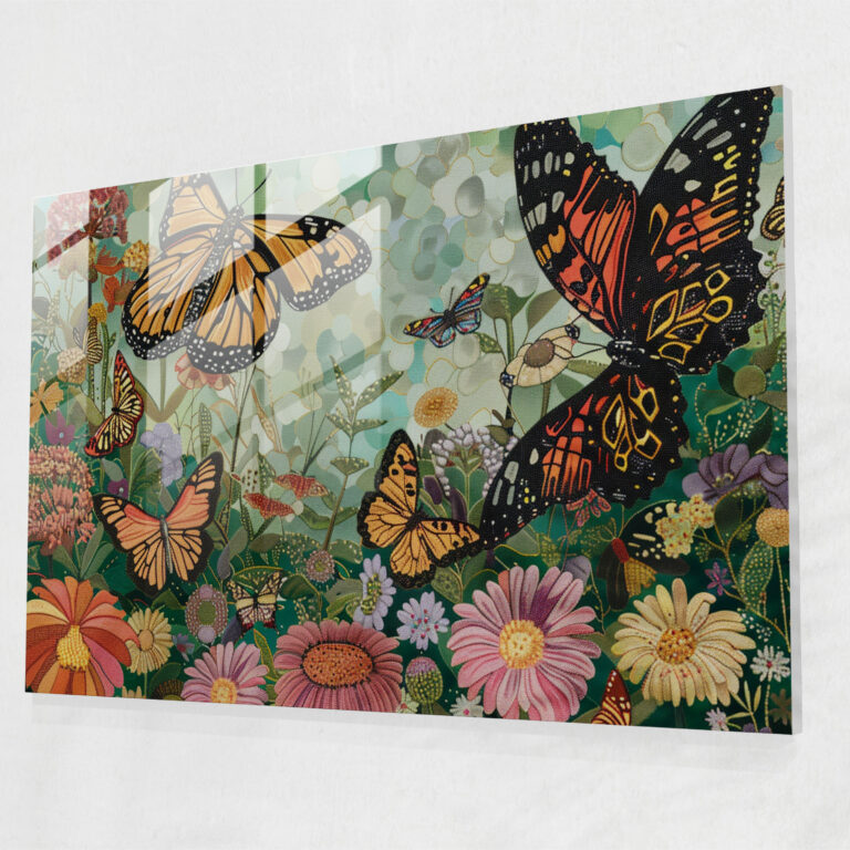 Whimsical Garden Pointillism Home Decoration - Pointillism, Charm, Wall Decoration, Garden