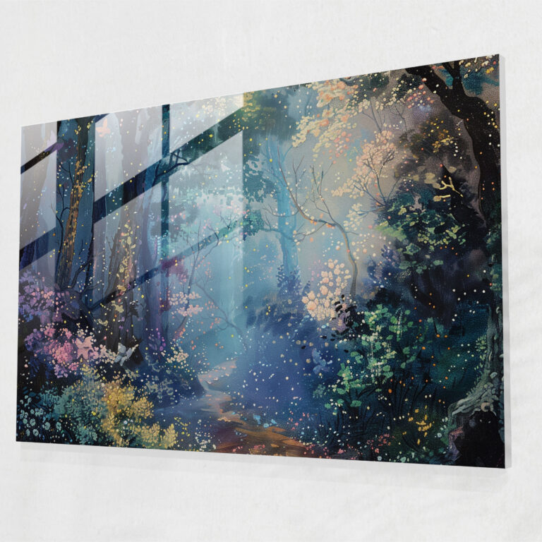 Mystical Forest Pointillism Home Decoration - Pointillism, Magical, Mystical Forest, Whimsical
