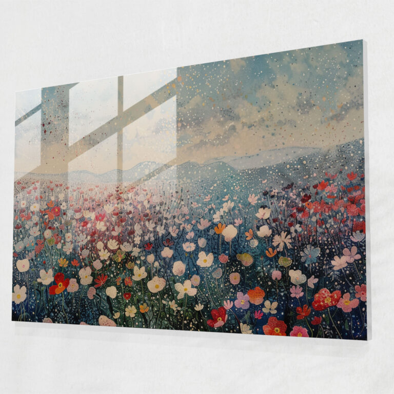 Pointillism Glass Print Wall Art Home Decoration - Pointillism, Glass Art, Modern Art, Home Decoration