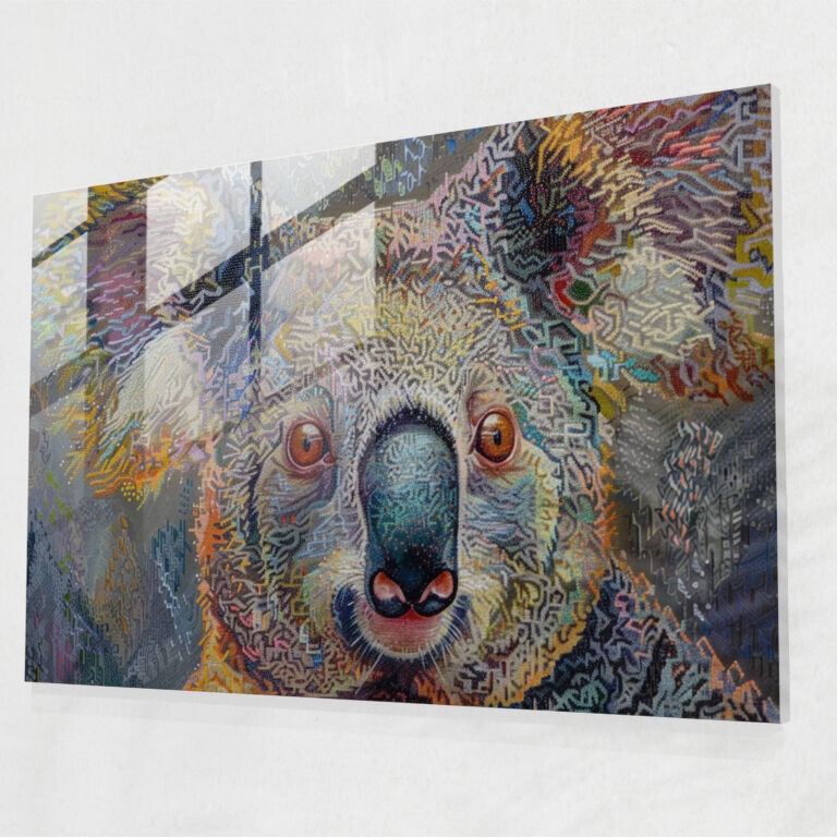 Animal Portrait Pointillism Wall Decoration - Pointillism, Pointillism, Glass Art, Wall Decoration