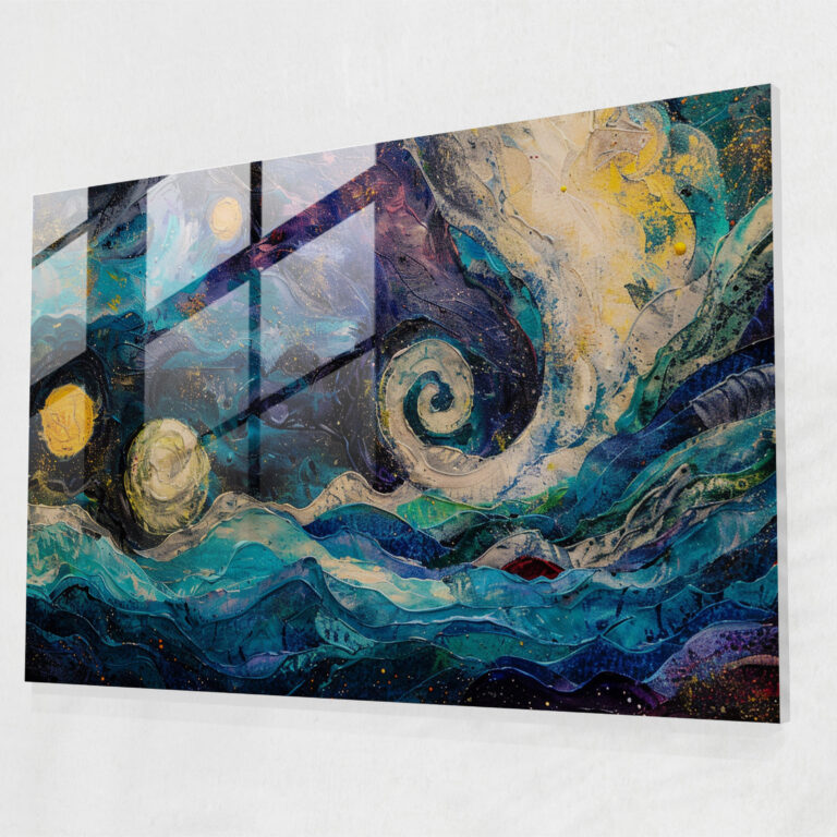 Starry Night Glass Print - Post-Impressionism, Glass Print, Post-Impressionism, Home Decoration