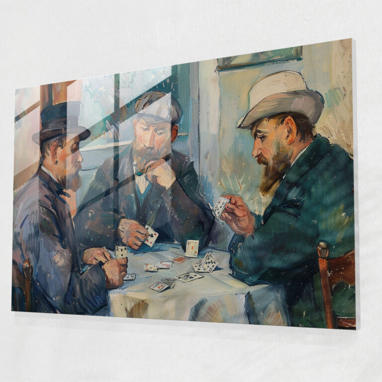 Card Players Glass Wall Art - Post-Impressionism, Post-Impressionism, Wall Decoration, Modern Art
