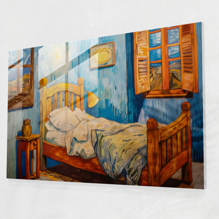Bedroom Bliss Glass Print - Post-Impressionism, Post-Impressionism, Glass Wall Art, Glass Print