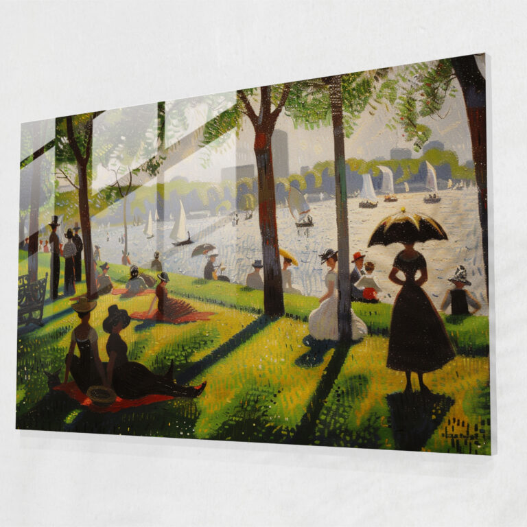 La Grande Jatte Glass Wall Art - Post-Impressionism, Home Decoration, Glass Art, Wall Decoration