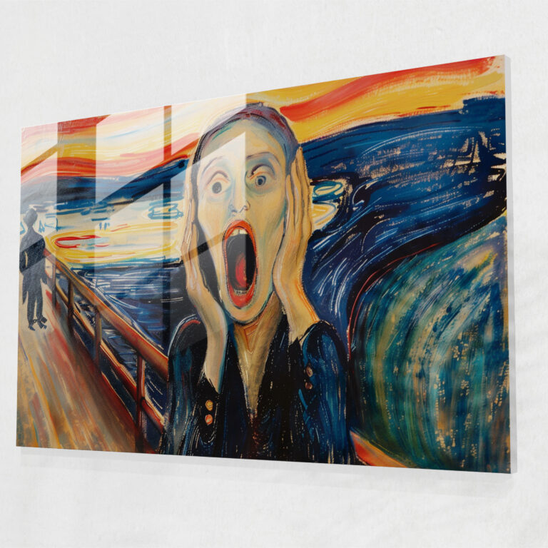 Post-Impressionism The Scream Glass Print - Post-Impressionism, Wall Decoration, Glass Print, Glass Art