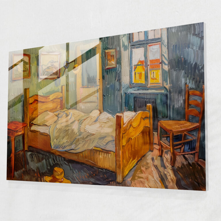 Post-Impressionism The Bedroom Glass Print - Post-Impressionism, Home Decoration, Modern Art, Glass Art
