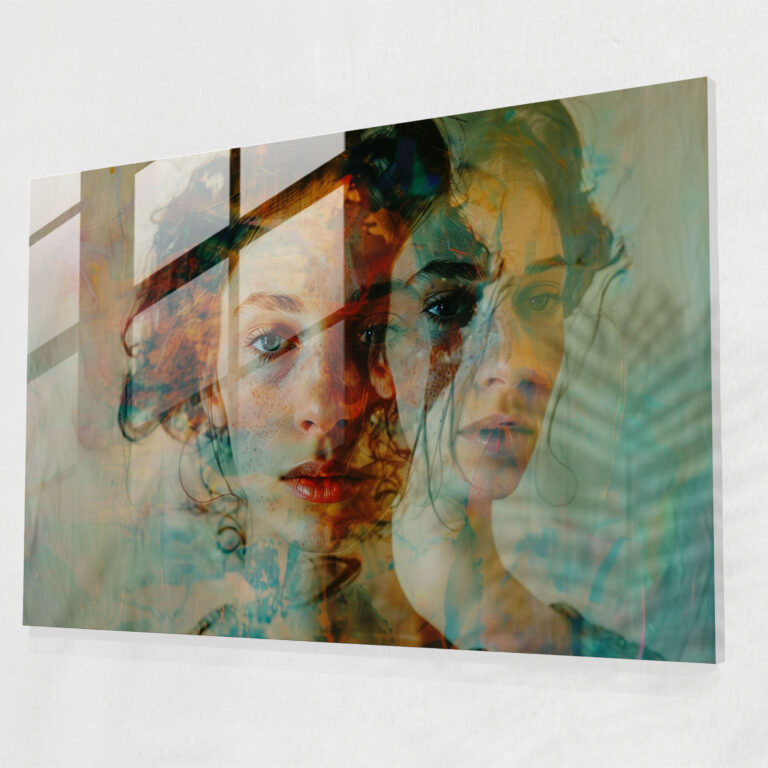 Post-Impressionism Home Decoration: Distorted Portrait - Post-Impressionism, Home Decoration, Glass Print, Glass Wall Art