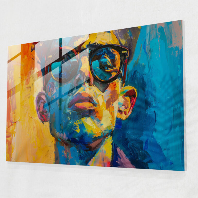 Post-Impressionism Glass Wall Art: Bold Portrait - Post-Impressionism, Modern Art, Glass Art, Post-Impressionism