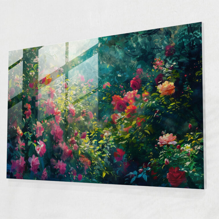 Blooming Garden Glass Print - Post-Impressionism, Post-Impressionism, Modern Art, Home Decoration