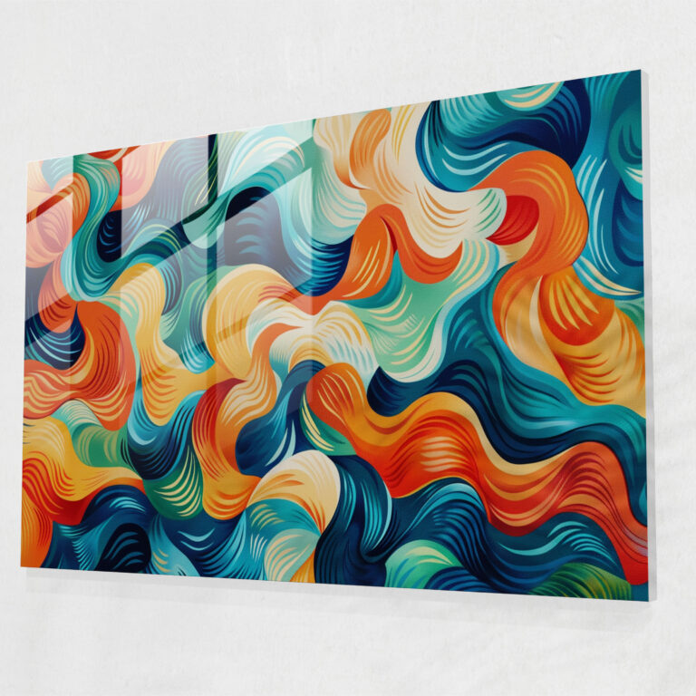 Vibrant Patterns Glass Print - Post-Impressionism, Post-Impressionism, Glass Art, Home Decoration