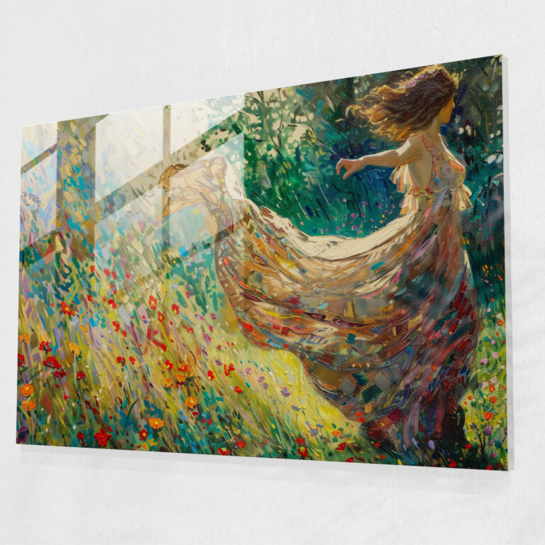 Post-Impressionism Woman In Garden Glass Print - Post-Impressionism, Home Decoration, Glass Print, Modern Art