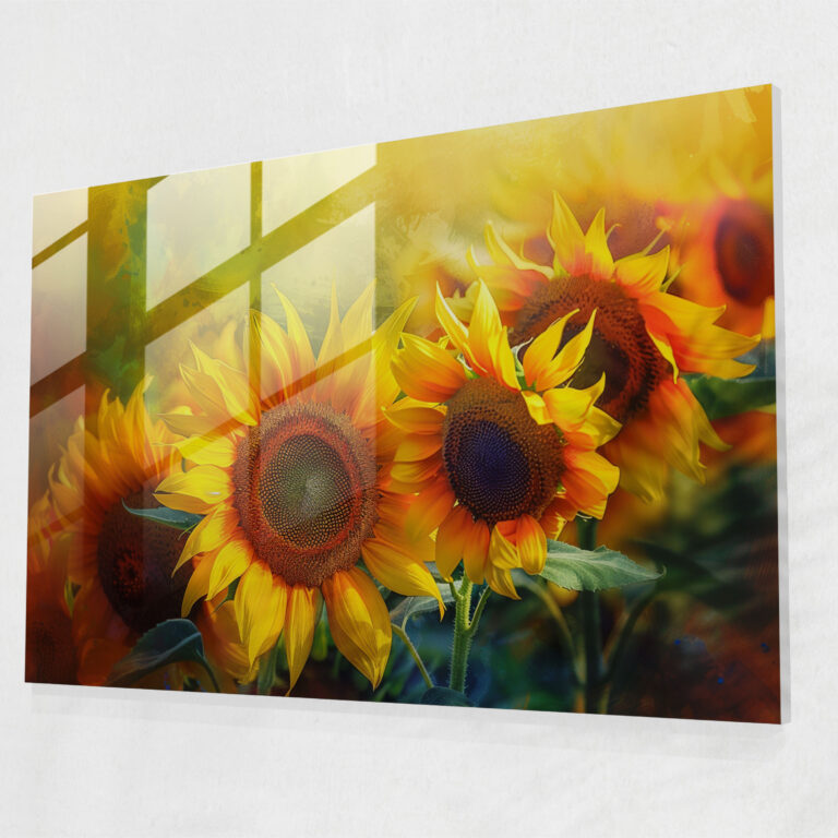 Post-Impressionism Sunflowers Glass Print - Post-Impressionism, Glass Print, Glass Wall Art, Modern Art