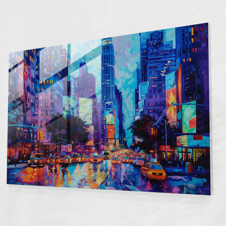 Post-Impressionism Cityscape Glass Print - Post-Impressionism, Glass Print, Glass Art, Modern Art