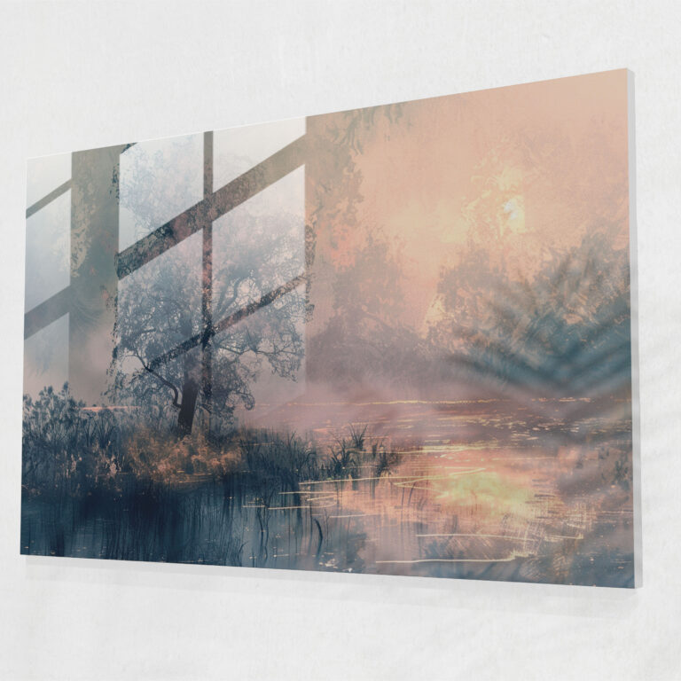 Dreamscape Glass Print - Post-Impressionism, Wall Decoration, Modern Art, Glass Wall Art