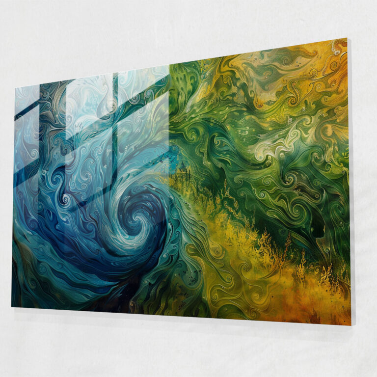Nature Patterns Glass Wall Art - Post-Impressionism, Glass Wall Art, Home Decoration, Post-Impressionism