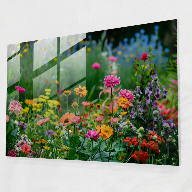 Colorful Garden Glass Print - Post-Impressionism, Glass Art, Post-Impressionism, Modern Art