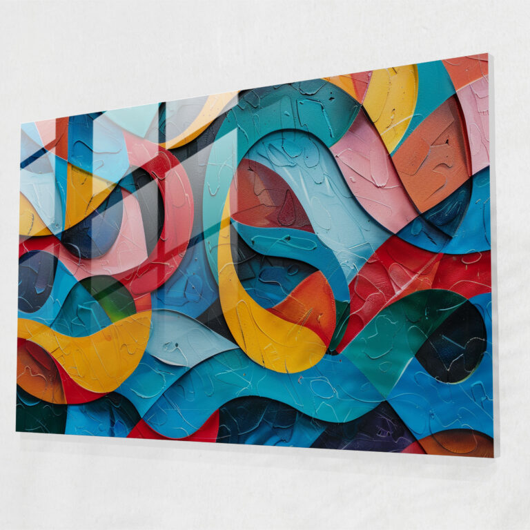 Abstract Patterns Glass Print - Post-Impressionism, Glass Print, Post-Impressionism, Wall Decoration