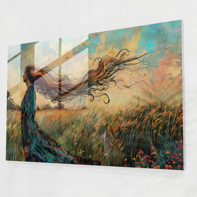 Dreamy Landscape Glass Wall Art - Post-Impressionism, Glass Wall Art, Modern Art, Post-Impressionism