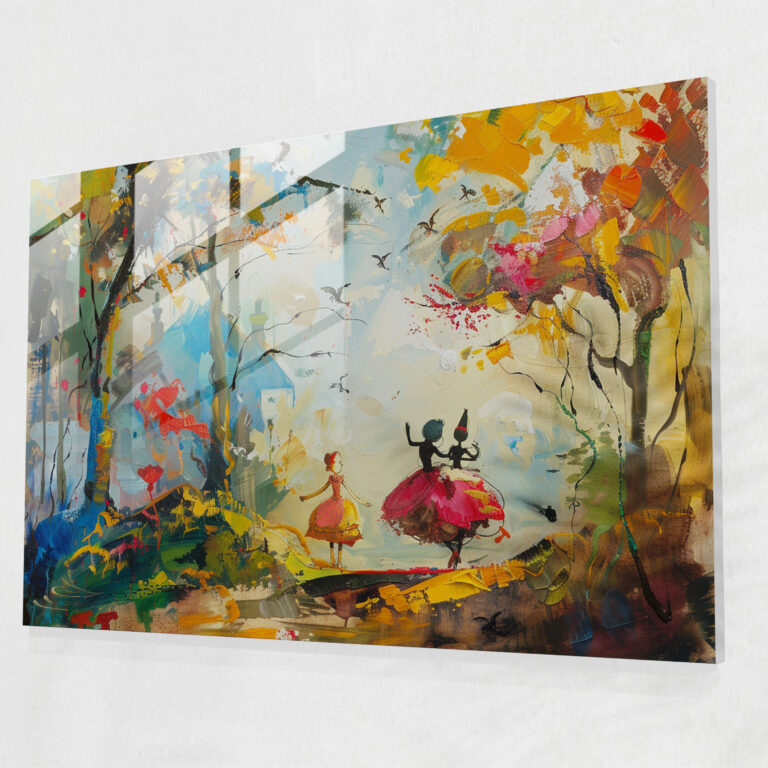 Whimsical Fairytale Glass Print - Post-Impressionism, Home Decoration, Modern Art, Glass Art