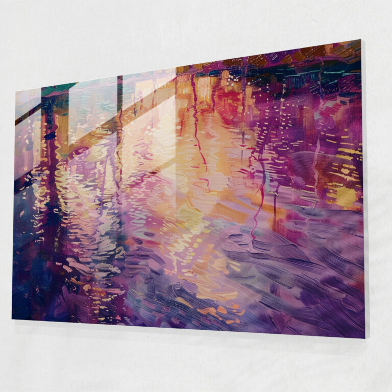 Reflections Glass Wall Art - Post-Impressionism, Post-Impressionism, Home Decoration, Glass Wall Art