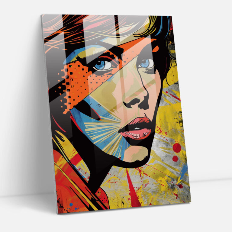 Popart Style Glass Art - Popart, Glass Print, Modern Art, Wall Decoration