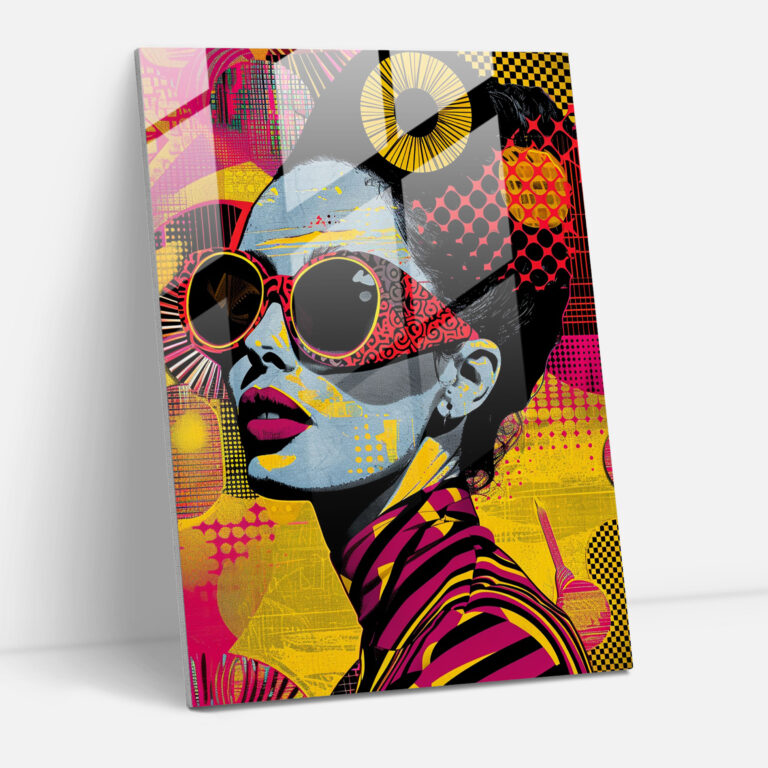 Popart Style Glass Wall Art - Popart, Modern Art, Glass Art, Glass Print