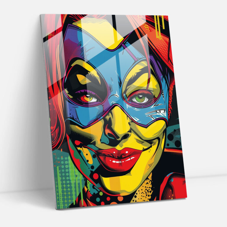 Popart Style Glass Print - Popart, Modern Art, Home Decoration, Glass Print