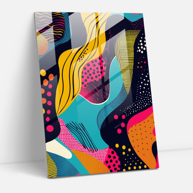Popart Style Glass Print - Popart, Popart Style, Abstract Art, Colorful Patterns