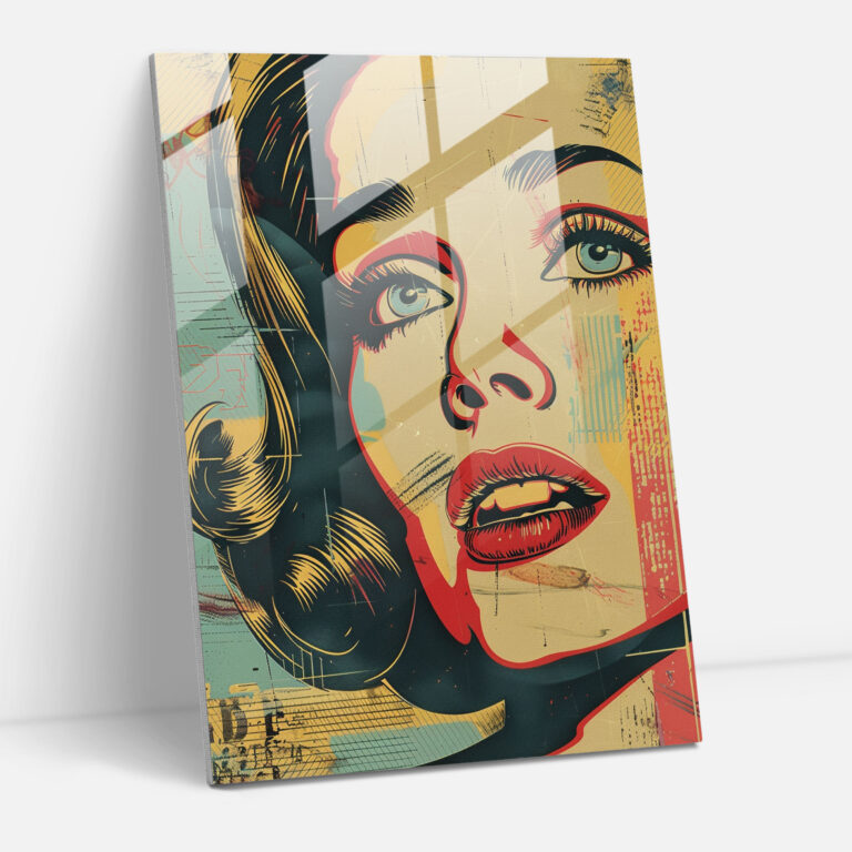 Popart Style Modern Art - Popart, Home Decoration, Glass Print, Modern Art