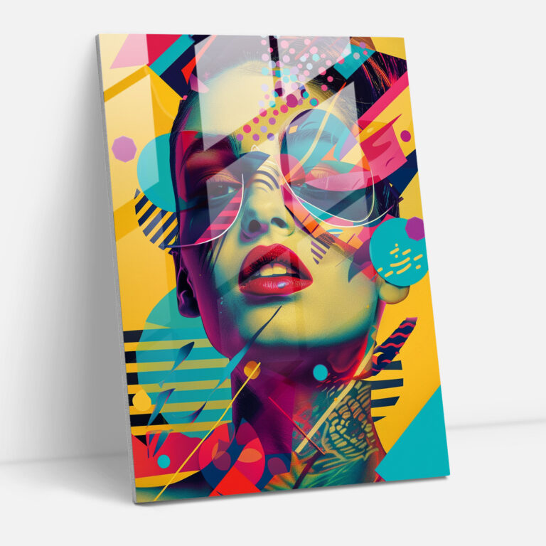 Popart Style Glass Print - Popart, Wall Decoration, Modern Art, Glass Print