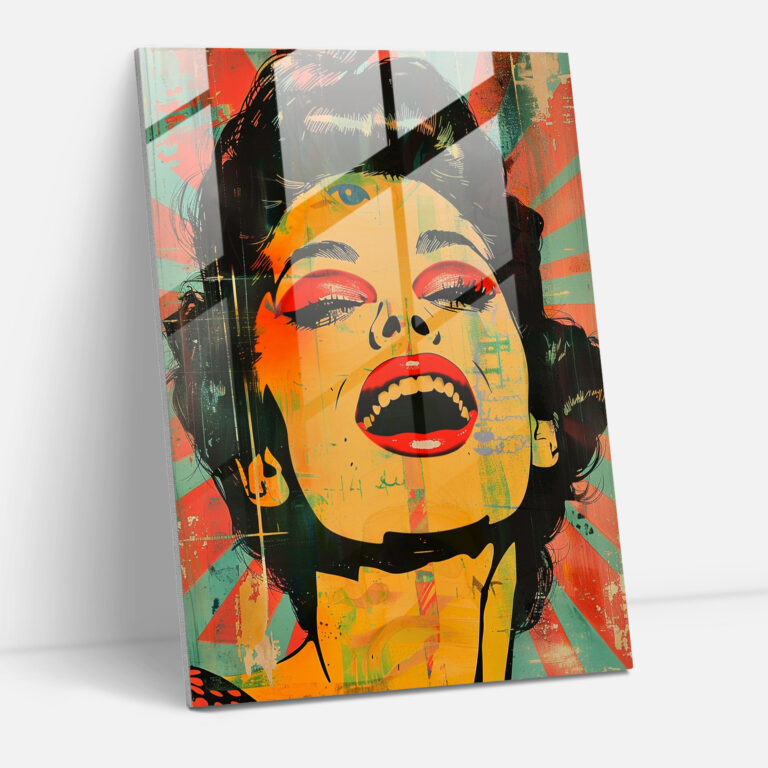 Popart Style Home Decoration - Popart, Glass Art, Modern Art, Glass Print