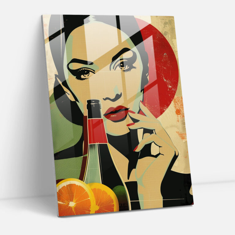 Popart Style Glass Art - Popart, Modern Art, Modern Twist, Wall Decoration