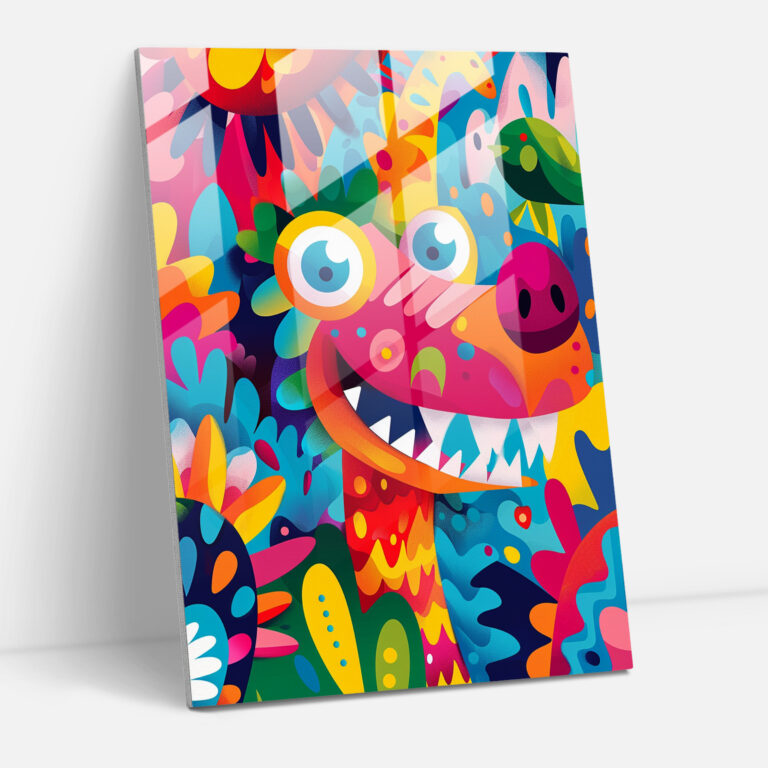 Popart Style Home Decoration - Popart, Playful Cartoon Animals, Home Decoration, Vibrant Colors