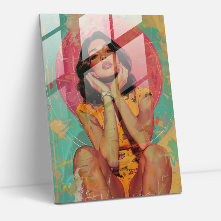 Popart Style Glass Art - Popart, Wall Decoration, Glass Art, Modern Art