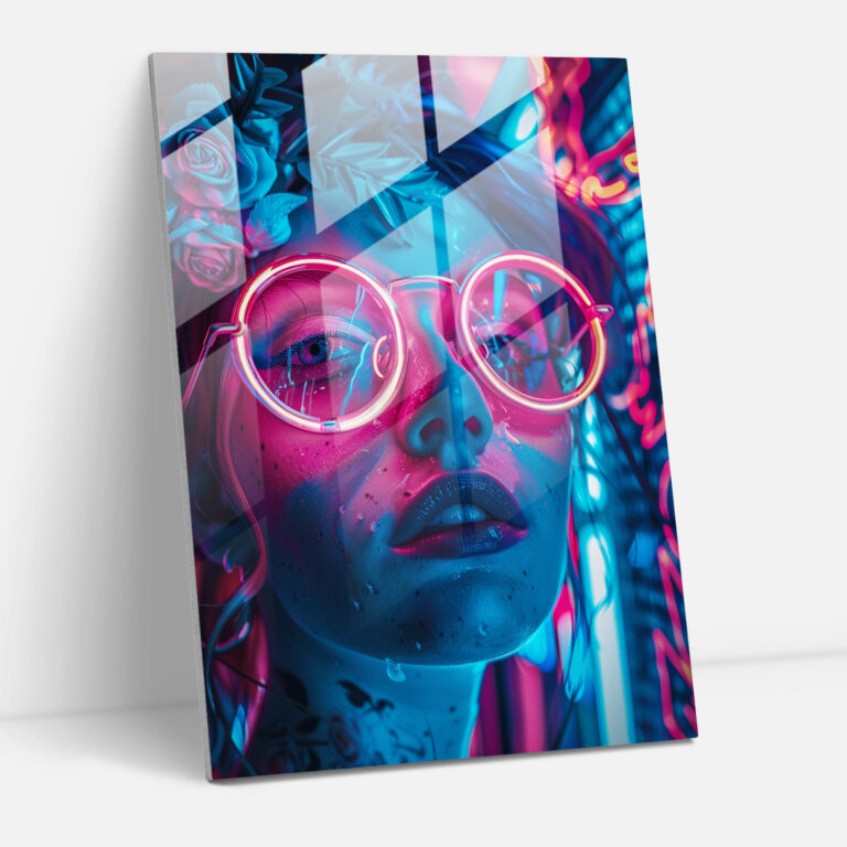 Popart Style Vintage Glass Wall Art - Popart, Modern Art, Popart Style, Glass Wall Art