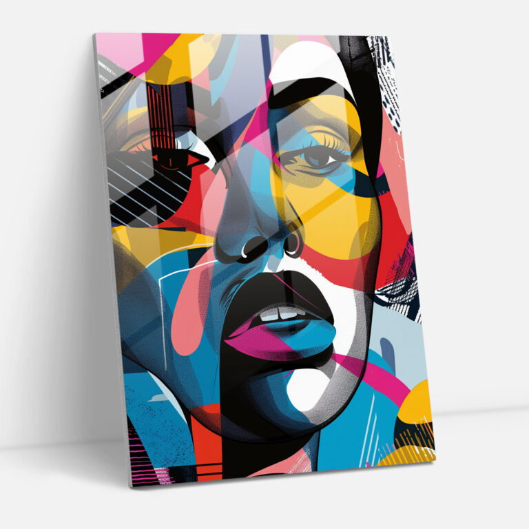 Popart Style Abstract Glass Decoration - Popart, Glass Art, Home Decoration, Popart Style