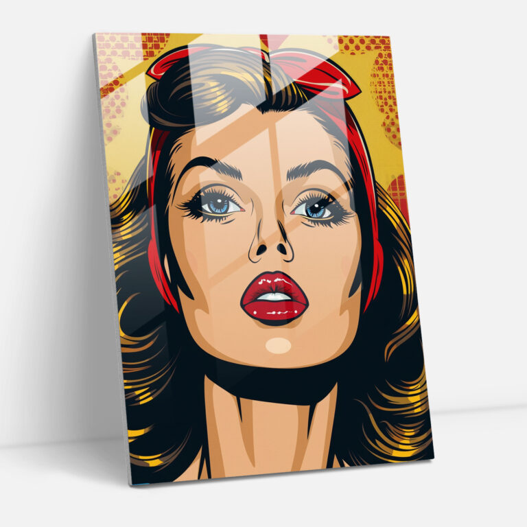 Popart Style Comic Book Glass Art - Popart, Popart Style, Wall Decoration, Modern Art