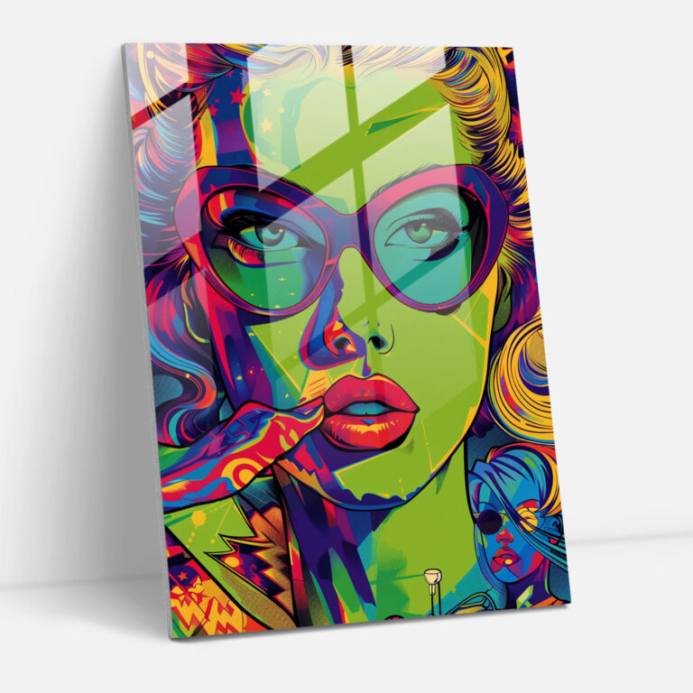 Popart Style Glass Print - Popart, Wall Decoration, Modern Art, Glass Wall Art