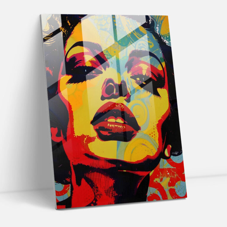 Popart Style Glass Print - Popart, Glass Print, Modern Art, Glass Wall Art